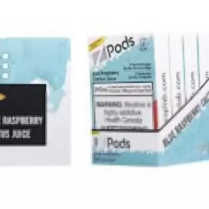 Z pods STLTH Compatible – Blue Raspberry Cactus Juice - Nicotine#Supreme Nic Blend 20MG with 50MG Throat Hit