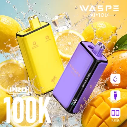 WASPE 100K Pro | double option 2-in-1 dual option, 100000 puffs, 56ml, bulk disposable vape - Aiviouvapes