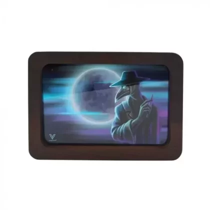 Syndicate High Def Premium Rolling Tray – Various Art and Sizes - Glass, Wood 3D; 420 Pink, Alice; 11in x 7in, 10in x 6.5in