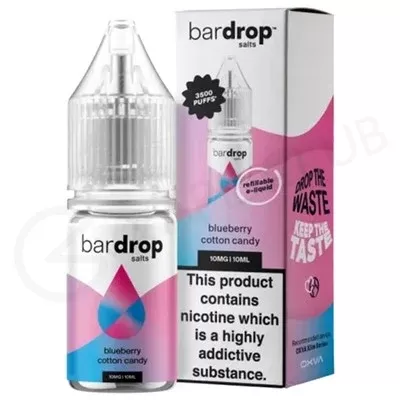 Blueberry Cotton Candy Nic Salt E-Liquid by Bar Drop Salts