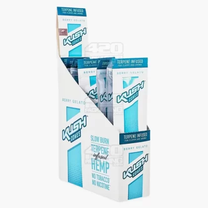 KUSH | ‘Retail Display’ Terpene Infused Herbal Conical Wraps | 160mm – Berry Gelato – 12 Count