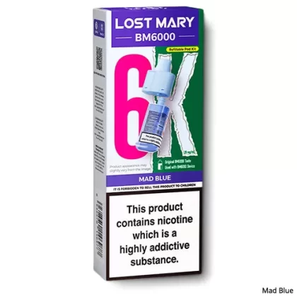 Mad Blue BM6000 Refill Pods by Lost Mary - 20 mg/ml
