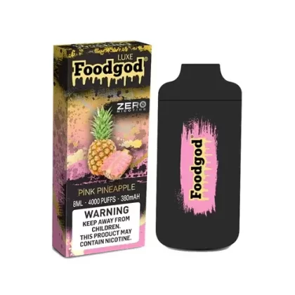 Foodgod Luxe Zero Nicotine Disposable 4000 Puffs 0% Nicotine Free – Pink Pineapple
