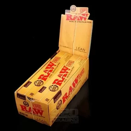 RAW 109mm Lean Pre Rolled Cones 20 Piece Packs (12 Packs Per Case)