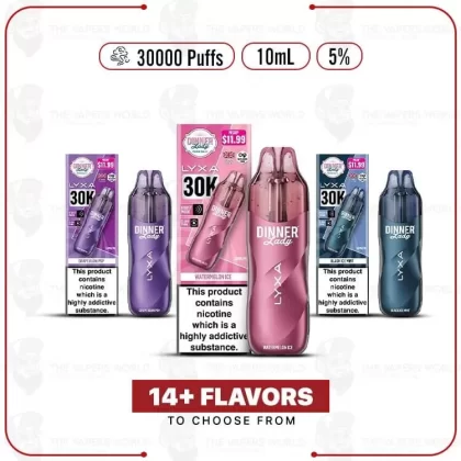 Dinner Lady LYXA 30000 Puffs Disposable - Berry Fusion, Black Ice Mint