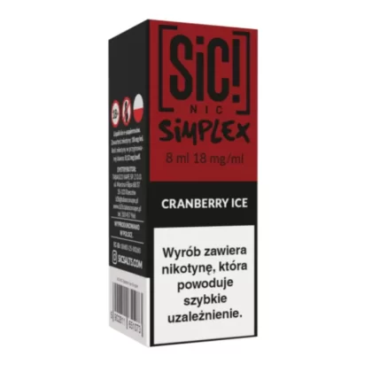Liquid SIC! NIC 8ml 18mg Cranberry Ice – Simplex