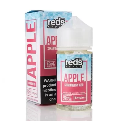 ICED STRAWBERRY RED’S APPLE E-JUICE 7 DAZE 60ML – 0MG – 3MG – 12MG - Vapebar Pk