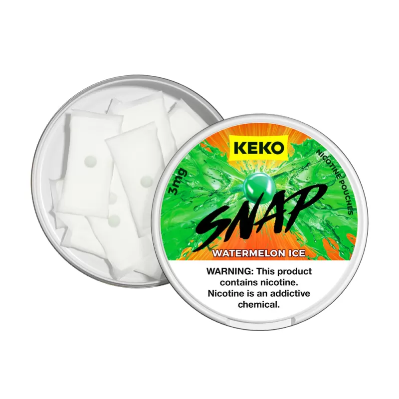 KEKO "SNAP" - Watermelon Ice - Nicotine Pouch (15 Count) - 5-Pack / 3MG - Image 2