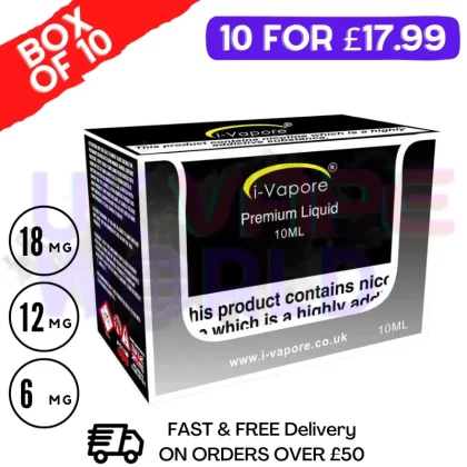 Tobacco i-Vapore E-Liquid 100ML Multi-Pack (10X10ML)