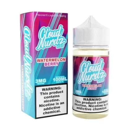 Cloud Nurdz Iced E-Liquid – Watermelon Berry 100ml