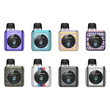 Vaporesso XROS 4 Nano Pod System - Color#Aquamarine>Camouflage>Graphite Black>Race Track>Titanium Silver>Twilght Purple>Word-pop Blue>Word-pop Yellow>Kong