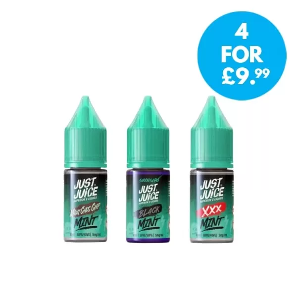 Just Juice Mint Nic Salt 5mg (0.5%) 10ml E-liquid - Vape Co