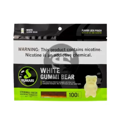 Fumari Hookah Tobacco White Gummi Bear 100g - Vape Store