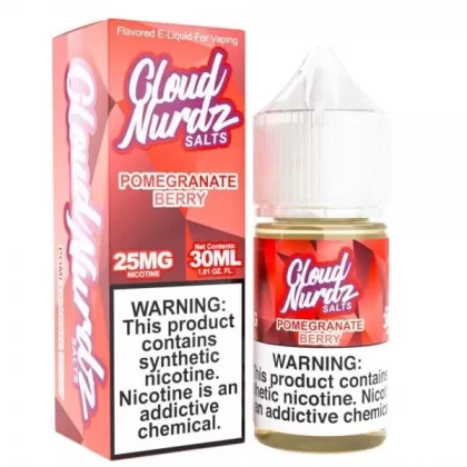 Cloud Nurdz Salts Pomegranate Berry Nic Salt Vape Juice 30ml - Eightvape