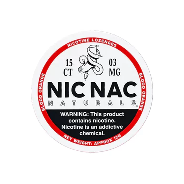 Nic Nac Blood Orange Nicotine Lozenges - 20 per can - 3 mg - Image 3