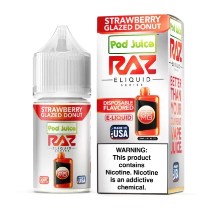 Pod Juice X RAZ Salt - Strawberry Glazed Donut - 30ML E-Liquid