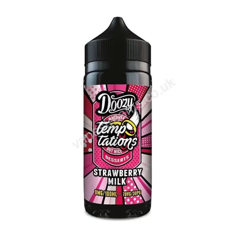 Doozy Temptations Strawberry Milk E-Liquid Shortfill - Vapestreams Co