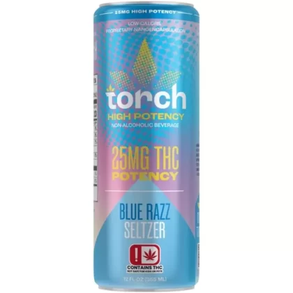Torch High Potency Delta-9 THC Seltzer 25mg 12oz - strains#Blue Razz>Fruit Punch>Grapefruit Delight>Passion Fruit>Pink Lemonade>Watermelon Squeeze