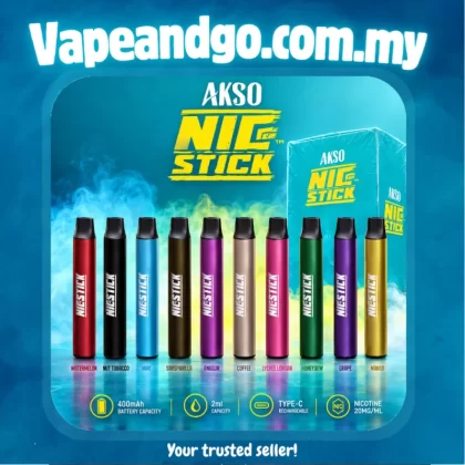 AKSO Nicstick 2ml Disposable - ANGGUR (GRAPE GUM), COFFEE (WHITE COFFEE)