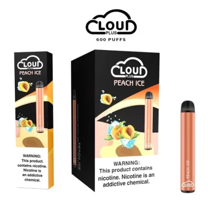 Cloud Bar Plus 600+ Puffs Disposable Vape Long Lasting & Convenient (Peach Ice)