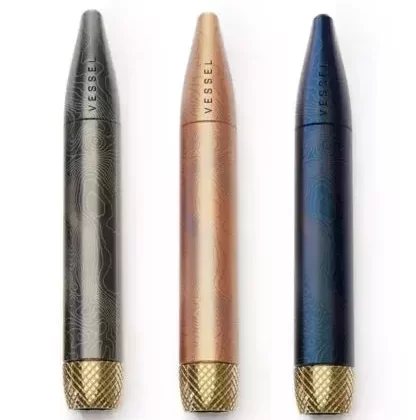 Vessel Helix. One Hitter Pipe - color#Black>Gunmetal>Maritime>Rose Gold