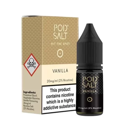VANILLA NICOTINE SALT E-LIQUID BY POD SALT CORE RANGE - Nicotine Strength#10ml Bottle - 20mg Nicotine