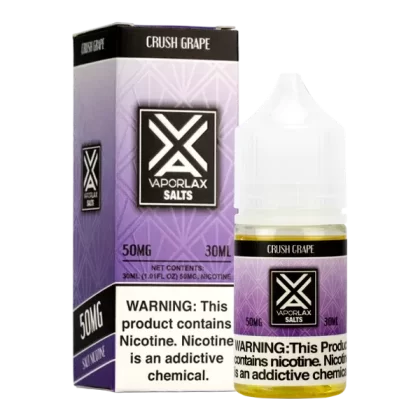 VaporLax Salt Crush Grape - Nicotine Level#50MG>25MG (F1D6B3)