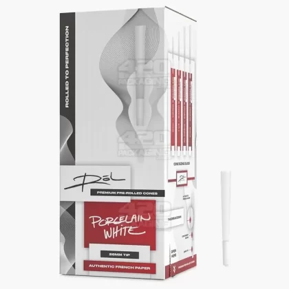 RōL | 1 1/4th Size Pre-Rolled Cones | 84mm – Porcelain White Paper – 900 Count