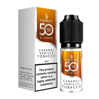 Caramel Vanilla Tobacco E-Liquid 50/50 Series by Vapouriz (10ml) - 12mg