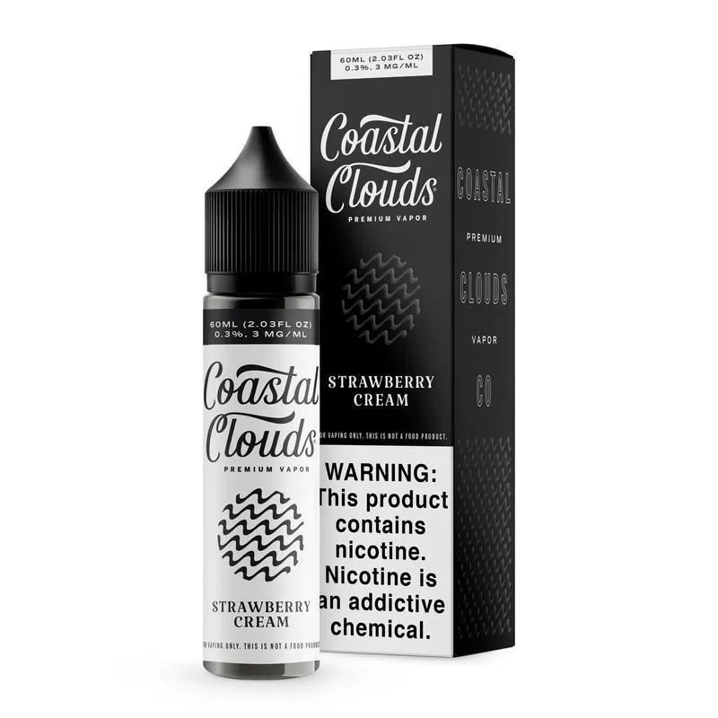 Coastal Clouds - Strawberry Cream - 60ML E-Liquid - 6MG