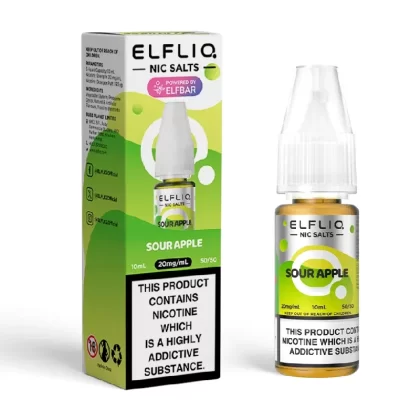 Sour Apple Elfliq Nic Salt E-Liquid by Elf Bar - Nicotine Strength#10mg>20mg