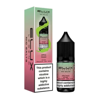 ELUX APPLE PEACH Nic Salt (10pk) 10mg 20mg Vape Juice Liquid