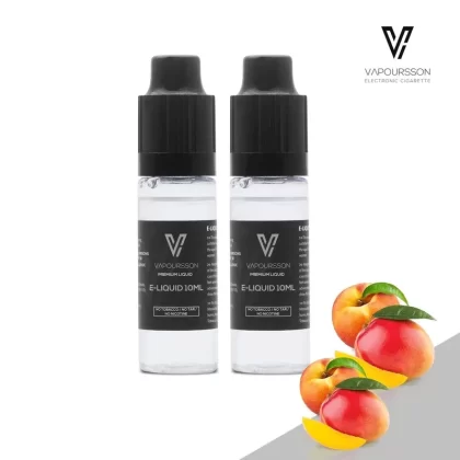 Vapoursson e-Liquid – Mango & Peach 0mg 10ml Bottle x 2 Pack | Cigee