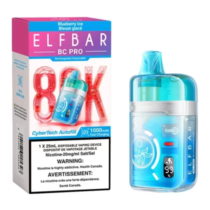 Elf Bar BC Pro 80K Disposable Vape Device – Blueberry Ice 25ml