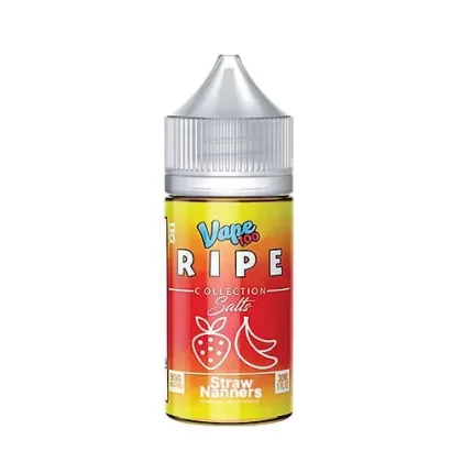 Straw Nanners by Vape 100 Ripe Collection Salts 30ml - Vape Product, Vape Product