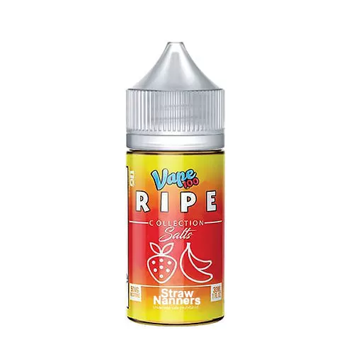 Straw Nanners by Vape 100 Ripe Collection Salts 30ml - Vape Product, Vape Product