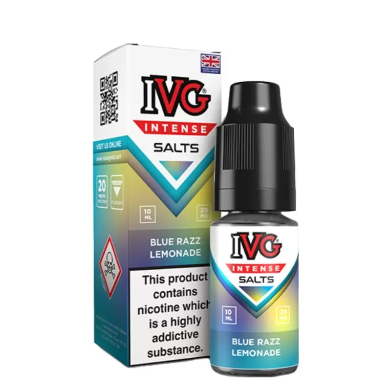 Blue Razz Lemonade Nic Salts E-Liquid Intense Salts Series by IVG (10ml) - Vapekit Co