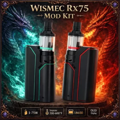 Wismec Rx75 Mod Kit - Black & Tiffany - Vapeciga