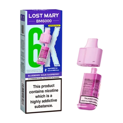 Blueberry Sour Raspberry Lost Mary BM6000 Refill Pack - Vapeshop Co
