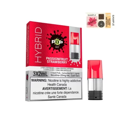 POP HITS HYBRID PODS – PASSIONFRUIT STRAWBERRY