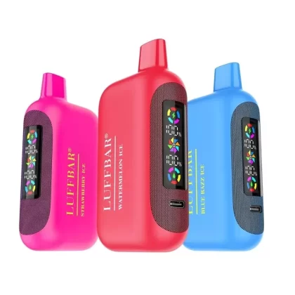 LUFFBAR Dually 20000 Disposable Vape (5%, 20000 Puffs) - Flavor#Blue Razz Ice>Crushed Berries>Fruity Cool Watermelon>Miami Mint>Strawberry Ice>Strawberry Raspberry (BC6A8B)