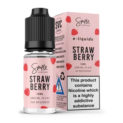 Strawberry E-Liquid by Simple Essentials - Nicotine Strength#3mg>6mg>12mg