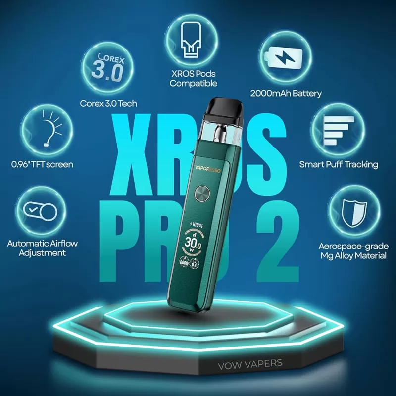 Vaporesso XROS PRO 2 30W Pod Kit - Dawn Purple, Gem Green - Image 2