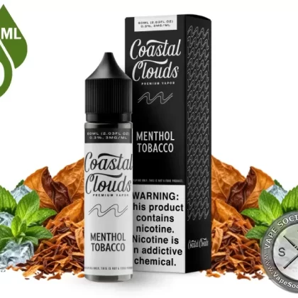 Menthol Tobacco Coastal Clouds 60ml - Vape Product, Vape Product; NCDOR
