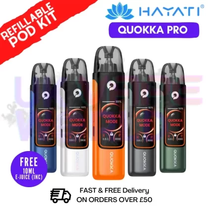 Hayati Quokka Pro Pod Vape Kit + Free 10ml Liquid – ONLY £19.99