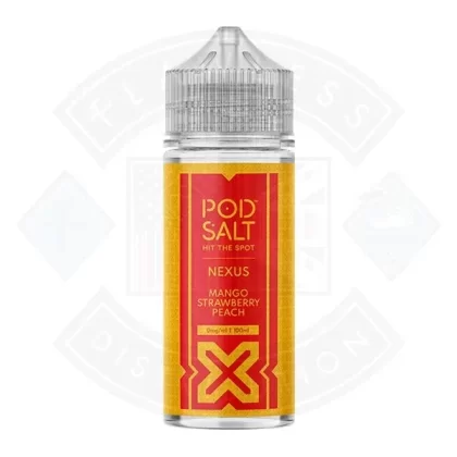 Pod Salt Nexus Mango Strawberry Peach 0mg 100ml Shortfill
