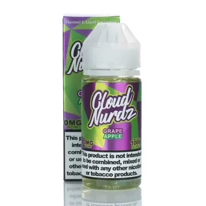 Cloud Nurdz E-Liquid No Nicotine Vape Juice 100ml (Grape Apple) - Vape Store