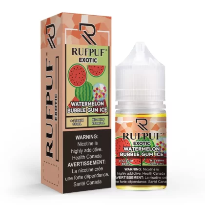 RufPuf Exotic Watermelon Bubble Gum Ice Nic Salt – 30ml - Vapebazaar Pk