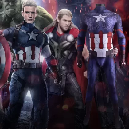 Patriotic Super Soldier Captain America Cosplay Costume - Star Shield Hero Outfit