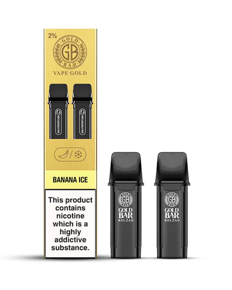 Gold Bar Refill Pods (x2) - Banana Ice